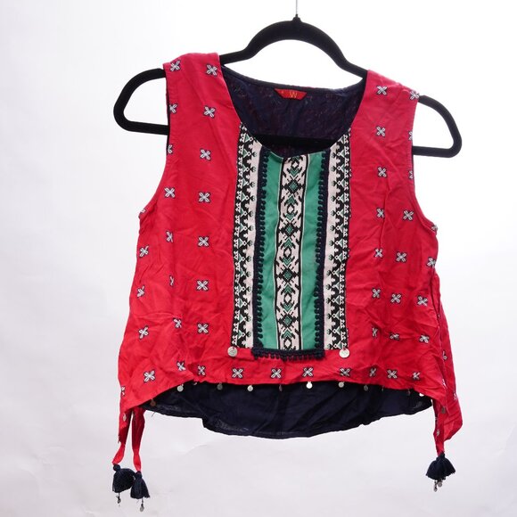 Pink Round Neck Sleeveless Top - Picture 2 of 3